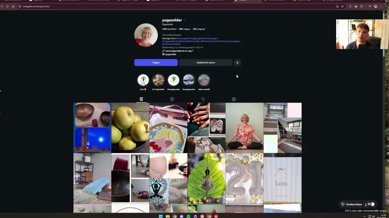 Uit de sales-les: het Instagram-profiel van een lokaal bedrijf bekijken voordat je het benadert